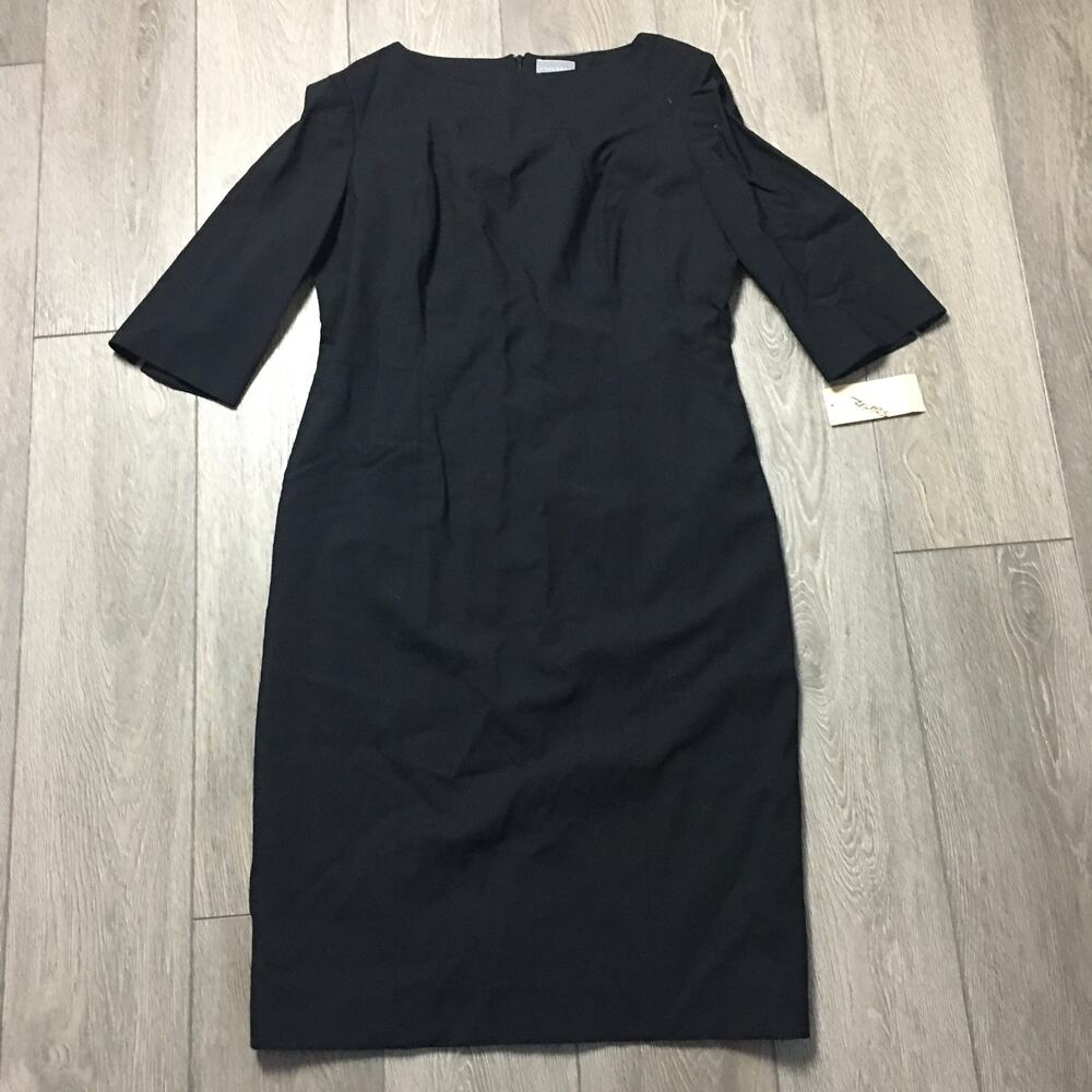 NWT Talora Black 3/4 sleeve Office Sheath Dress Size 12